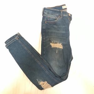 Topshop Jamie Distressed Jeans